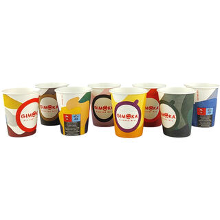  Χάρτινα ποτήρια GIMOKA MIX COLORS 180 ml.