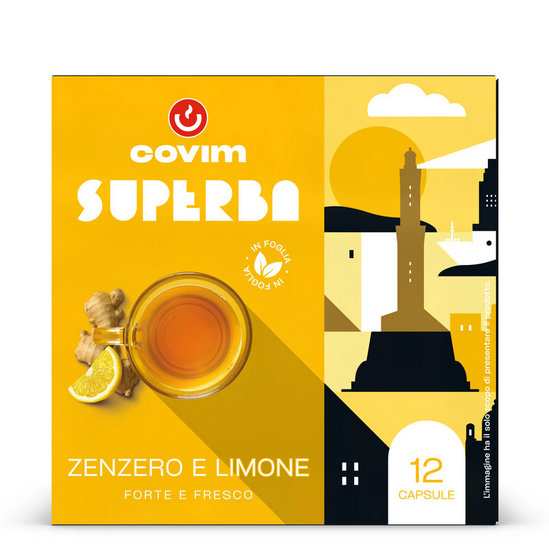 COVIM Τζίντζερ με λεμόνι – κάψουλες «Superba» 12 τεμ.