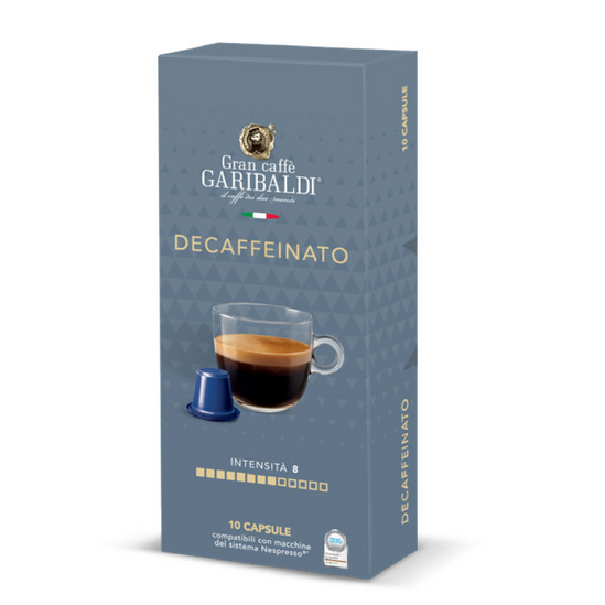 GARIBALDI Decaffeinato - κάψουλες «Nespresso» 10 τεμάχια